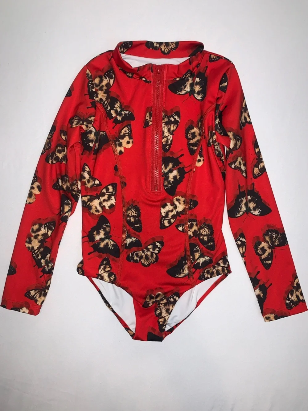 Submarine Long-Sleeve Butterfly One Piece Swimsuit